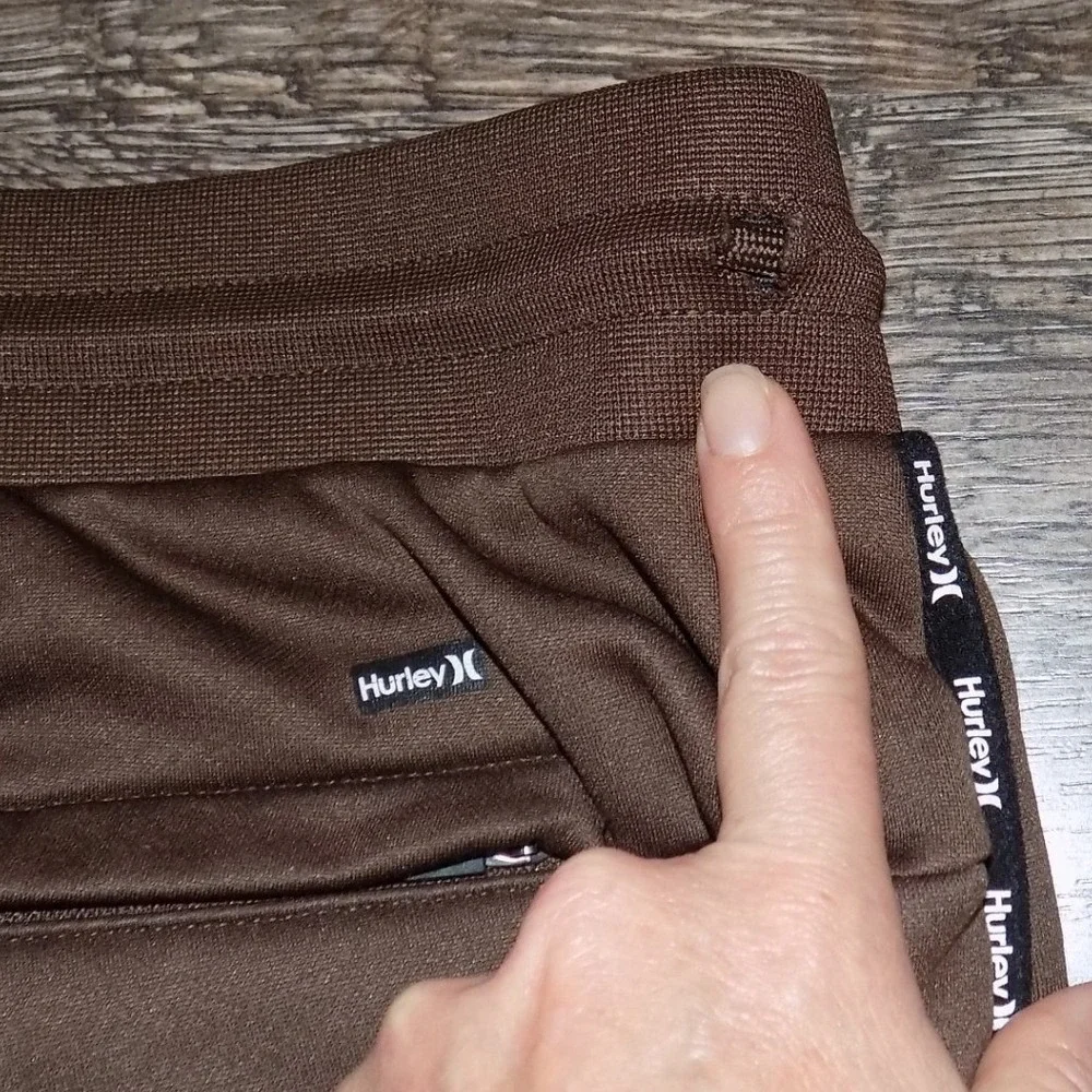 Hurley Joggers Mens Large Brown Tapered Athletic Sweatpants